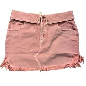 Revolve SER.O.YA Size 29 Holly Mid Rise Fold Over Skirt Blush Rose NWT MSRP $295